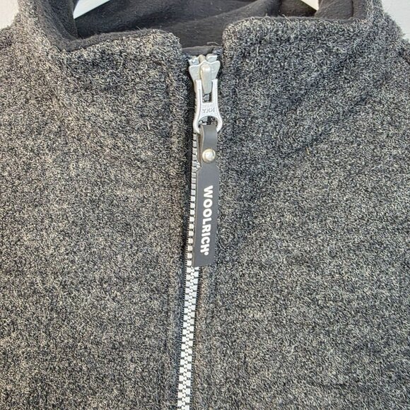 Woolrich Womens Medium Charcoal Wool Blend Zip Jacket 80s Deadstock USA Vintage - Picture 2 of 13